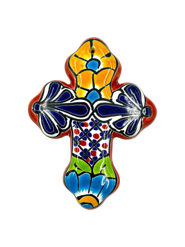 Mexican Talavera Wall Cross 6